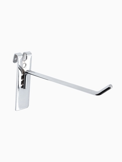 Крючок на сетку одинарный, d=6 мм, L=14 см, цвет хром