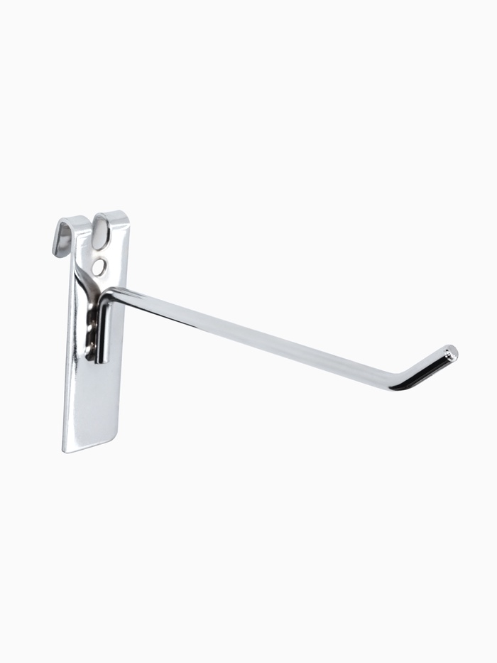 Крючок на сетку одинарный, d=6 мм, L=14 см, цвет хром - Фото 1