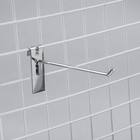 Крючок на сетку одинарный, d=6 мм, L=20 см, цвет хром - Фото 2