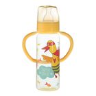 Бутылочка для кормления с ручками и силиконовой соской Super duck, 250 мл, от 0 мес., цвет жёлтый - Фото 1