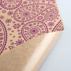 Бумага упаковочная крафт "Огурец фиолет., письмо, вокруг света", ламинированная, 0,7 x 10 м, набор - Фото 3