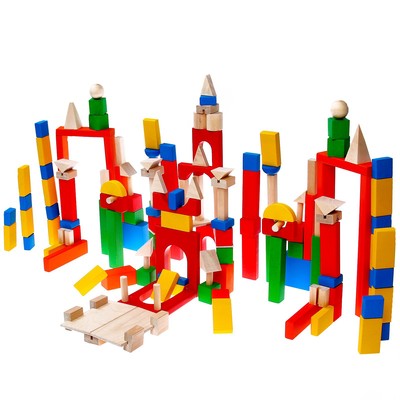 Конструктор деревянный «Развитие», 163 детали, без схемы для сборки