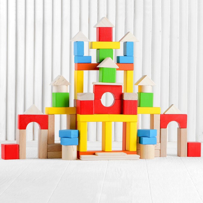 Конструктор деревянный, 66 деталей - Фото 1