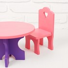 Мебель кукольная «Столик со стульчиками», 5 деталей - фото 4563604