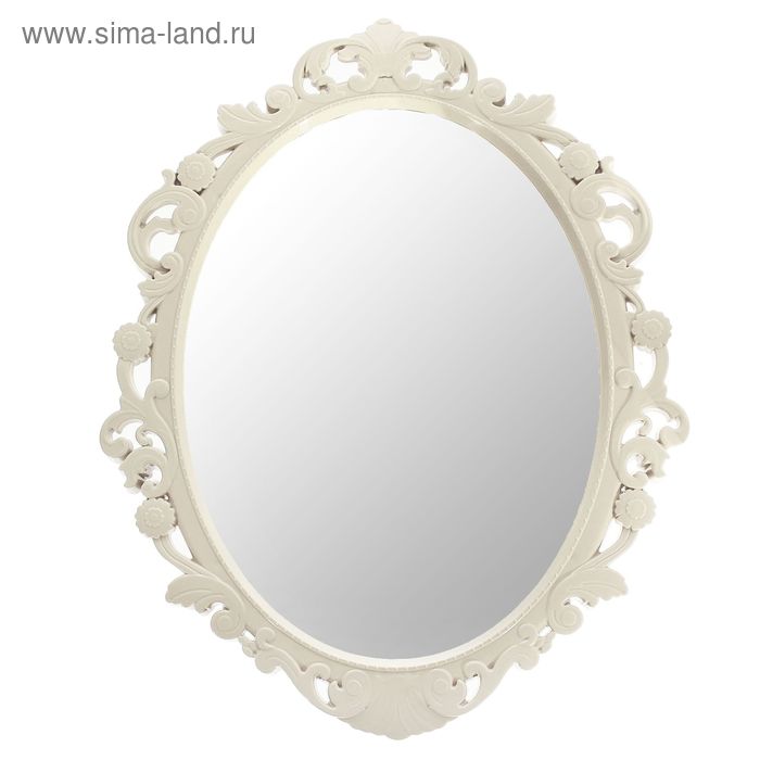 Зеркало в рамке "Ажур", цвет белый - Фото 1