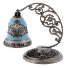 Колокольчик рождественский на подставке "Звезда", металл, заливка краской - Фото 1