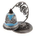 Колокольчик рождественский на подставке "Звезда", металл, заливка краской - Фото 3