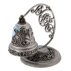 Колокольчик рождественский на подставке "Свеча", металл, заливка краской - Фото 3