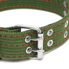 Ошейник четырехслойный с вертлюгом, 65×4 см, ОШ 54-60 см, полиэстер, зелёный - Фото 4