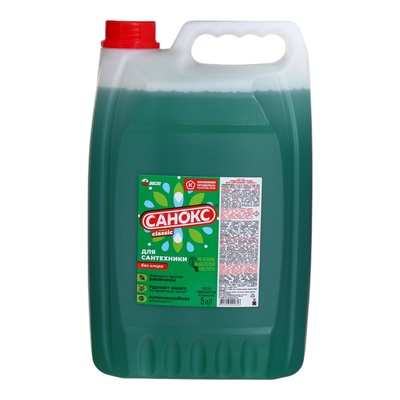 Гель для сантехники «Санокс», против ржавчины, 5 л