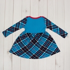 Платье для девочки "Платья для малышек", рост 92 см (54), цвет бирюзовый/малиновый, принт клетка  ДП - Фото 6