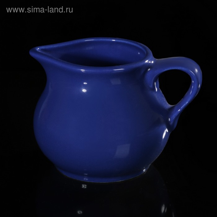 Молочник 240 мл, высота 7,7 см, цвет синий - Фото 1