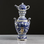 Самовар электрический с заварником "Гжель", в наборе: самовар 4 л и чайник 0,5 л - Фото 1