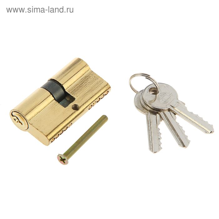 Цилиндровый механизм AL 60 РB, английский ключ, цвет латунь - Фото 1