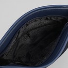 Сумка женская, отдел на молнии, наружный карман, длинный ремень, цвет синий - Фото 5