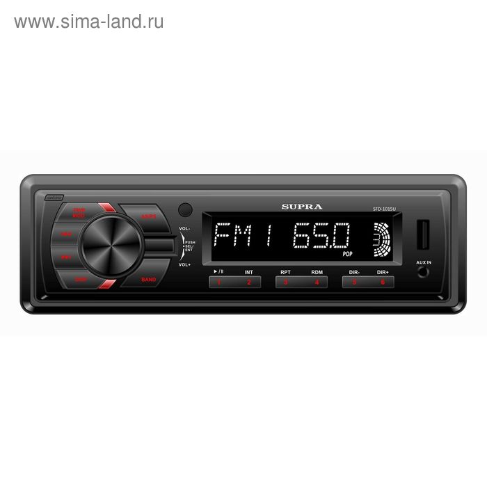 Автомагнитола Supra MP3/WMA SFD-111U MP3/WMA, SD, AUX, RCA - Фото 1