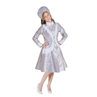 Карнавальный костюм "Снегурочка", парча серебряная, шубка, кокошник, р-р 48, рост 170 см - Фото 1