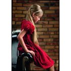 Платье нарядное для девочки, рост 122 см, цвет красный - Фото 2
