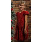 Платье нарядное для девочки, рост 134 см, цвет красный - Фото 1