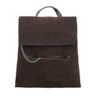 Рюкзак-сумка женский, 1 отдел, 2 наружных кармана, коричневый - Фото 1