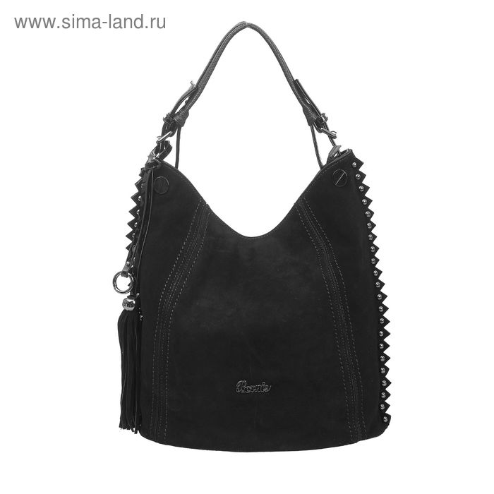 Сумка женская на молнии, 1 отдел с перегородкой, наружный карман, цвет чёрный - Фото 1