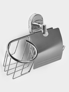 Держатель для туалетной бумаги Stölz «Нео», с подставкой под освежитель воздуха, хромированный - Фото 2