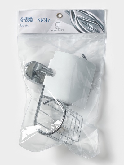 Держатель для туалетной бумаги Stölz «Нео», с подставкой под освежитель воздуха, хромированный