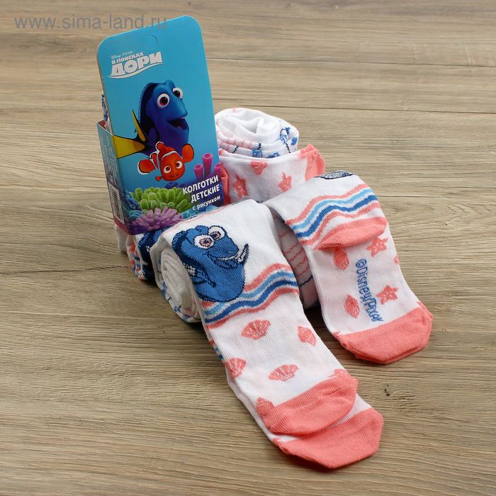 Колготки детские "В поисках Дори", рост 104-110 см, 80% хл.,17% п/а, 3% эл. - Фото 1