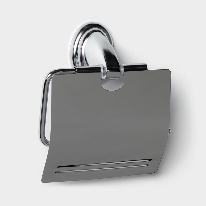 Держатель для туалетной бумаги Stölz «Шарм», с крышкой, хромированный - Фото 1