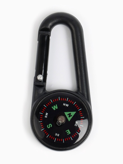 Компас Maclay 2603, с карабином, d=3 см, МИКС