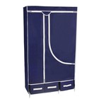 Шкаф для одежды и обуви, 92×43×165 см, 3 ящика, цвет синий - Фото 1