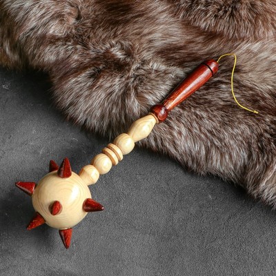 Сувенирное деревянное оружие "Булава", 34 см, микс