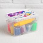 Тесто-пластилин, 12 цветов, 6 формочек + скалка: 16 см - Фото 4