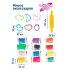 Тесто-пластилин, 12 цветов, 6 формочек + скалка: 16 см - Фото 5