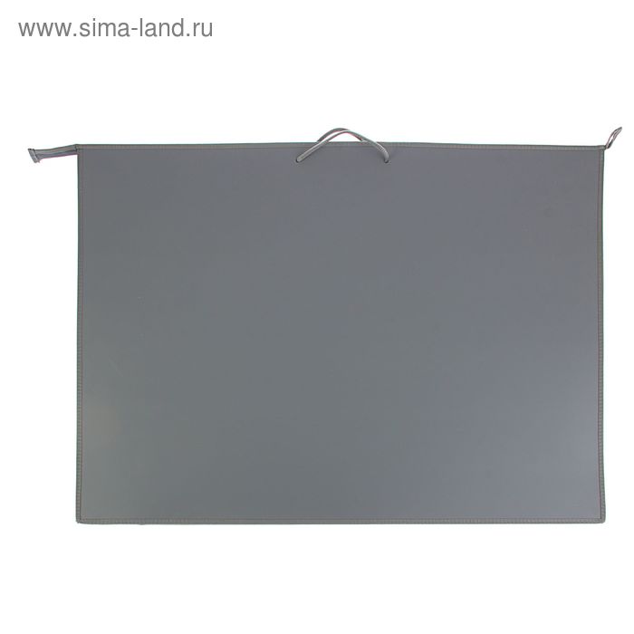 Папка для чертежей и рисунков А1, 900×655×50 мм, с ручками, пластиковая, молния сверху, ПР 4, 0.9 мм, серая - Фото 1