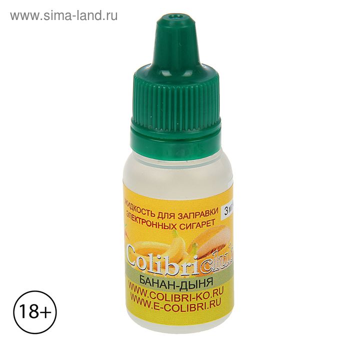 Жидкость для многоразовых ЭИ Colibriclub Standart, банан-дыня, 3 мг, 10 мл - Фото 1