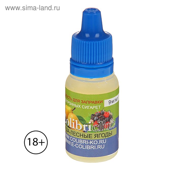 Жидкость для многоразовых ЭИ Colibriclub Standart, груша-лесные ягоды, 9 мг, 10 мл - Фото 1