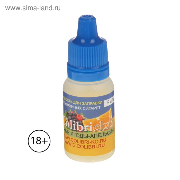 Жидкость для многоразовых ЭИ Colibriclub Standart, клубника-персик, 9 мг, 10 мл - Фото 1