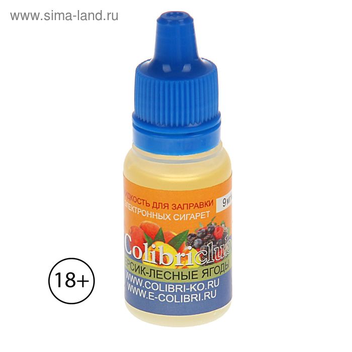 Жидкость для многоразовых ЭИ Colibriclub Standart, персик-лесные ягоды, 9 мг, 10 мл - Фото 1