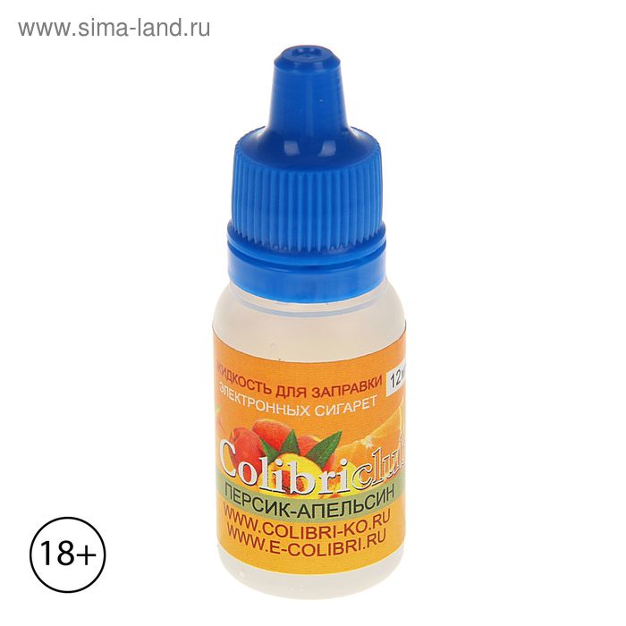 Жидкость для многоразовых ЭИ Colibriclub Standart, персик-апельсин, 12 мг, 10 мл - Фото 1