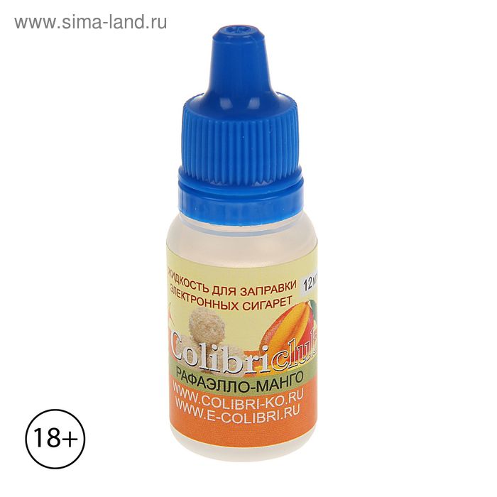 Жидкость для многоразовых ЭИ Colibriclub Standart, рафаэлло-манго, 12 мг, 10 мл - Фото 1