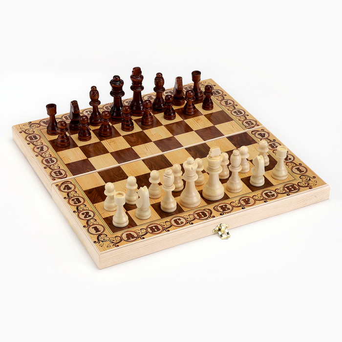 Шахматы турнирные деревянные 40 х 40 см "Дебют", король h-9 см, пешка h-4.5 см - фото 1906831034