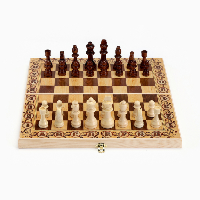 Шахматы турнирные деревянные 40 х 40 см "Дебют", король h-9 см, пешка h-4.5 см - фото 1906831035