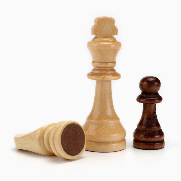 Шахматы турнирные деревянные 40 х 40 см "Дебют", король h-9 см, пешка h-4.5 см - фото 1906831037
