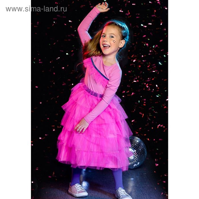 Платье для девочки, рост 104 см, цвет розовый - Фото 1