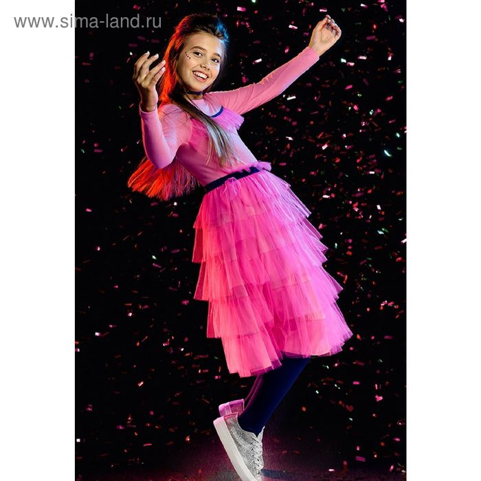 Платье для девочки, рост 116 см, цвет розовый - Фото 1
