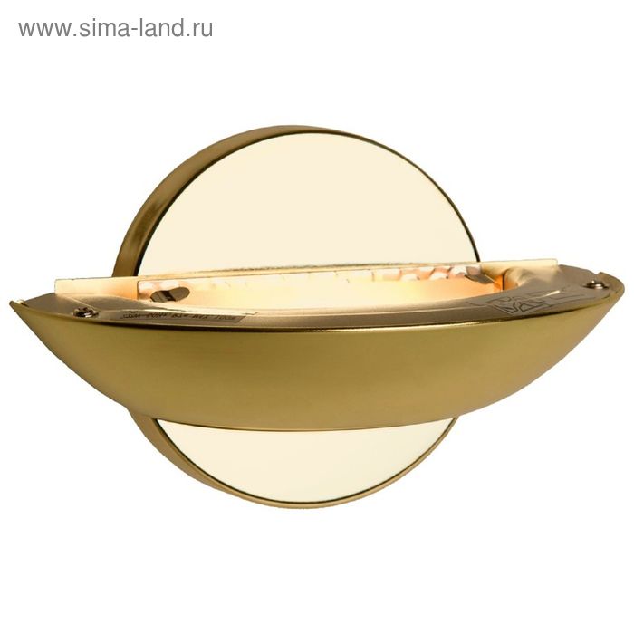 Бра "Летающая тарелка" 1 лампа 100W R7S золото, металл, стекло, 17х10х11 см - Фото 1