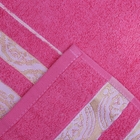 Полотенце махровое DO&CO жаккард 50*90 HINDISTAN, цв. розовый - Фото 4