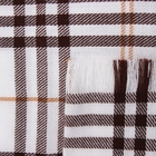 Плед Меланж, размер 110х140 см, край обсыпка 5см, 180 гр/м, цвет белый/шоколад - Фото 2