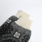 Носки мужские шерстяные "Снежинка в орнаменте" цвет серый, размер 25 - Фото 2
